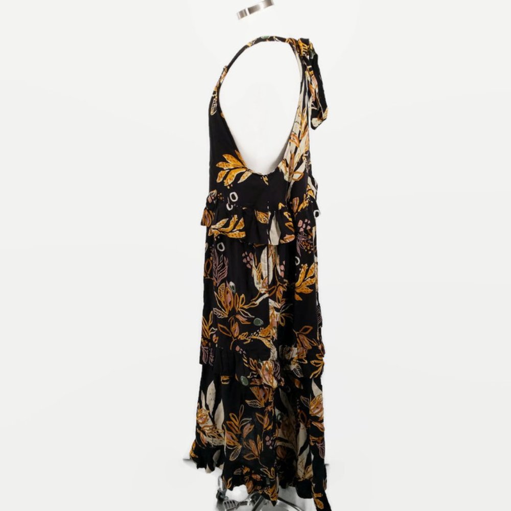 Free Peole Black Anita High/Low Floral Layer Dress - Picture 4 of 8